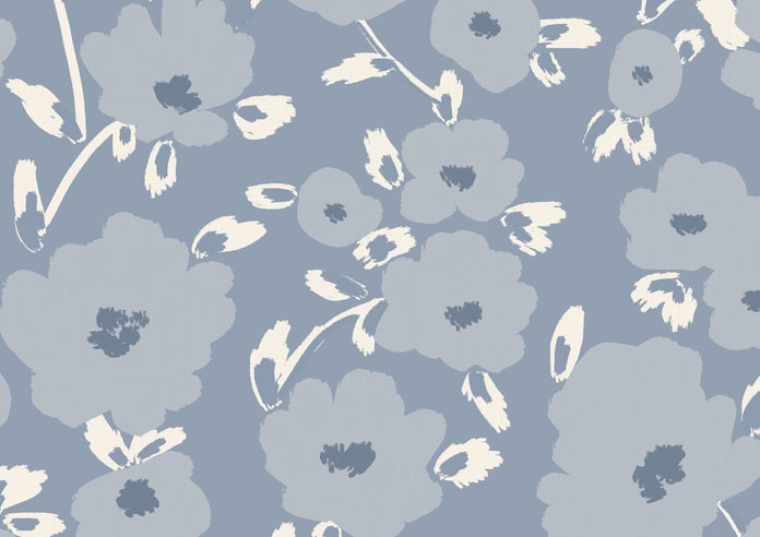 Poppy Field, Dusky Blue - Roller Blind - Image 6